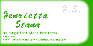 henrietta stana business card